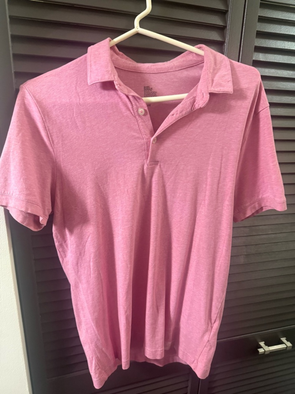 H&M Men's Pink Polo Shirt - Short Sleeve